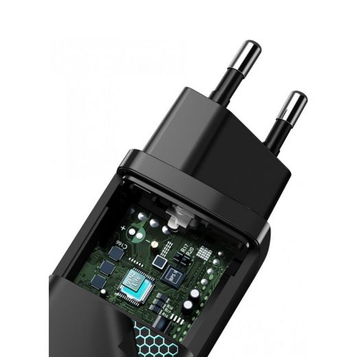 Зарядний пристрій Baseus GaN2 Lite Quick Charger 2xUSB Type-C 65W, Black (CCGAN2L-E01)