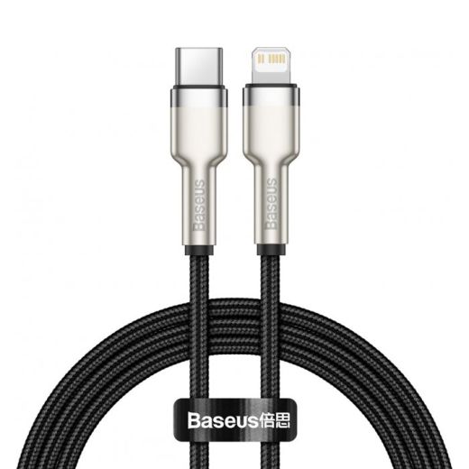 Кабель Baseus Cafule Series Metal Data Cable Type-C to iP PD 20W 1m Black (CATLJK-A01)