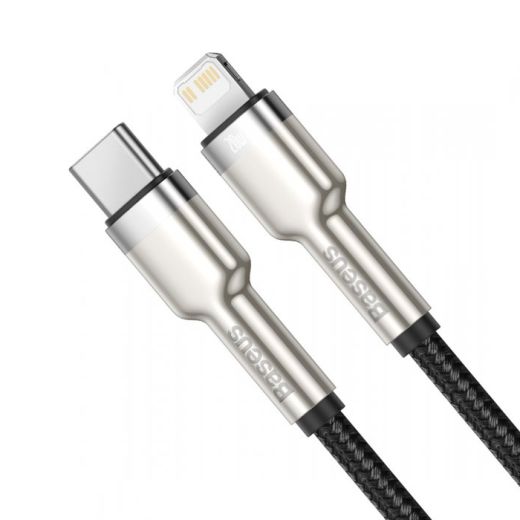 Кабель Baseus Cafule Series Metal Data Cable Type-C to iP PD 20W 1m Black (CATLJK-A01)