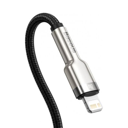 Кабель Baseus Cafule Series Metal Data Cable Type-C to iP PD 20W 1m Black (CATLJK-A01)