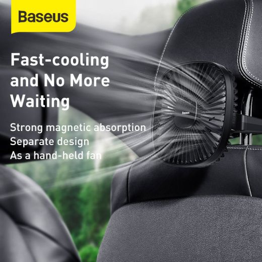 Автомобильный вентилятор для задних пассажиров Baseus Seat Fan Black (CXZR-01)