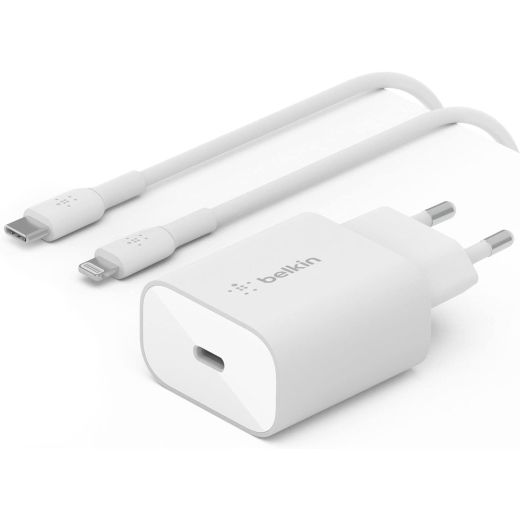 Зарядка Belkin BoostCharger 25W White with Type-C to Lightning (WCA004VF1MWH-B5)