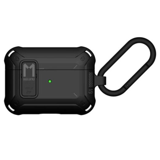 Чохол з карабіном Aulumu A19 AirPods Pro Case with Lock&Keychain Black для AirPods Pro 2 (2022)