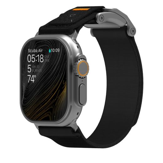Ремешок Aulumu A11 Mag Buckle Slim Band Silver Black для Apple Watch 49мм | 45мм | 44мм
