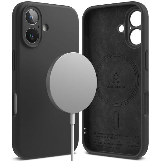 Силіконовий чохол Ringke Silicone Magnetic Black для iPhone 16