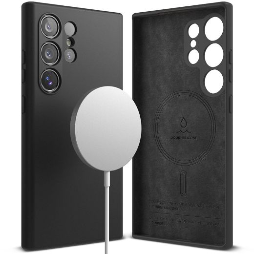 Силіконовий чохол Ringke Silicone Magnetic Magsafe Black для Samsung S24 Ultra