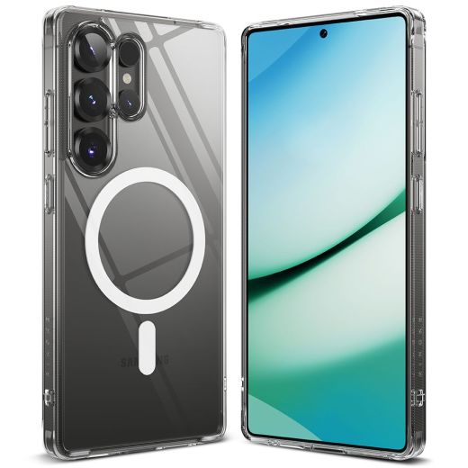 Прозрачный чехол Ringke Fusion Magnetic Magsafe Clear для Samsung S25 Ultra