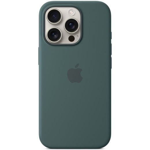 Силиконовый чехол CasePro Silicone Case with MagSafe Lake Green для iPhone 16 Pro