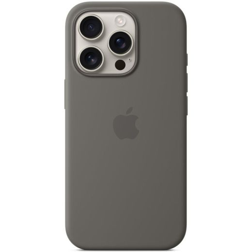 Силиконовый чехол CasePro Silicone Case with MagSafe Stone Gray для iPhone 16 Pro