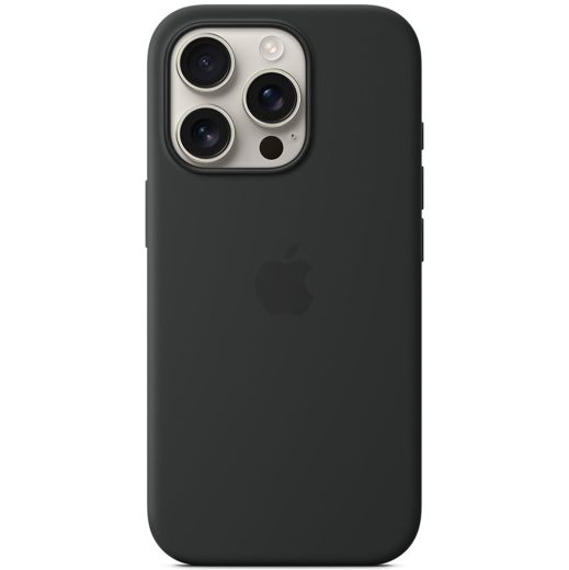 Силиконовый чехол  CasePro Silicone Case with MagSafe Black для iPhone 16 Pro