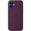 Силіконовий чеохол CasePro Silicone Case with MagSafe (Camera Control) Plum для iPhone 16 Plus
