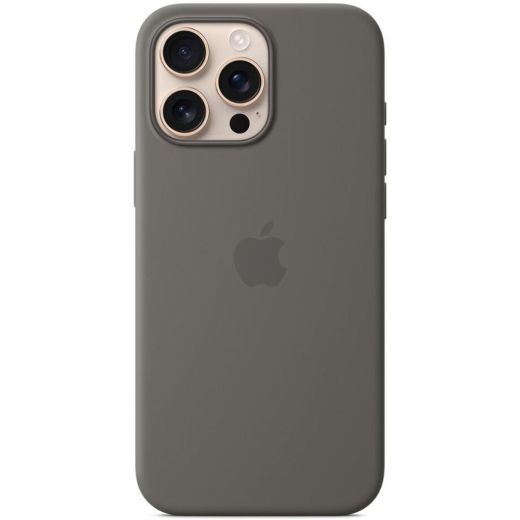 Силиконовый чехол CasePro Silicone Case with MagSafe (Camera Control) Stone Gray для iPhone 16 Pro Max