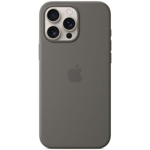 Силиконовый чехол CasePro Silicone Case with MagSafe (Camera Control) Stone Gray для iPhone 16 Pro Max