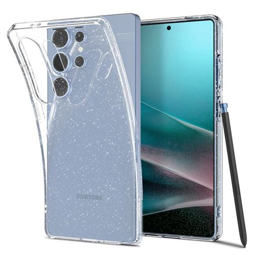 Прозорий чохол Spigen Liquid Crystal Glitter Crystal Quartz для Samsung Galaxy S25 Ultra (ACS08950)