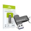 Флешка MicroDrive 2 в 1 OTG USB To Lightning Metal Pendrive Flash Drive 512GB Black для iPhone