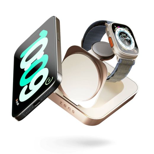 Беспроводная зарядка Zens Nightstand Charger Pro 2 (2 в 1) Qi2 15W Copper (ZEDC28W/00)