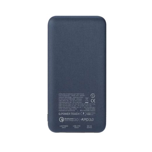 Повербанк (внешний аккумулятор) с беспроводной зарядкойMomax Q.Power MFi Touch Wireless Power Bank (10000mAh) Blue