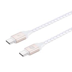 Кабель Momax Zero Type-C to Type-C 60W Braided Cable (1.2) White/Gold