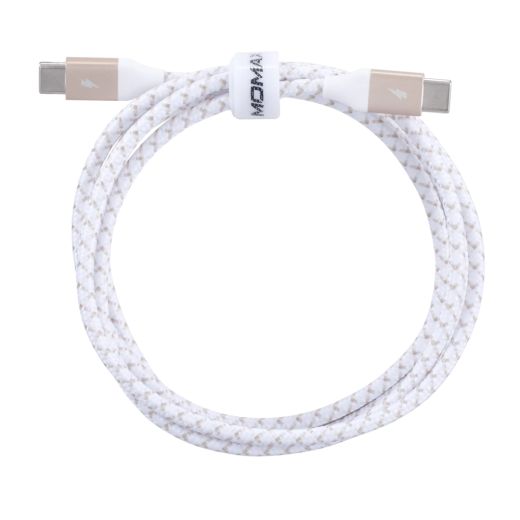 Кабель Momax Zero Type-C to Type-C 60W Braided Cable (1.2) White/Gold