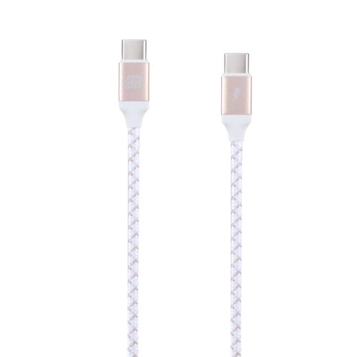 Кабель Momax Zero Type-C to Type-C 60W Braided Cable (1.2) White/Gold