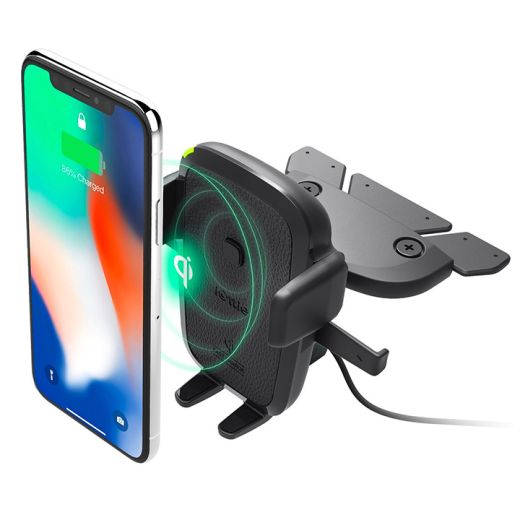 Тримач та док-станція iOttie Car Holder Qi Wireless Charging CD Mount Easy One Touch 4 Black (HLCRIO136AM)