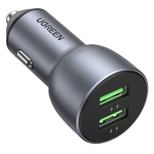 Автомобильное зарядное устройство Ugreen CD213 36W 2xUSB QC 3.0 3A Car Charger Dark Blue (60980)