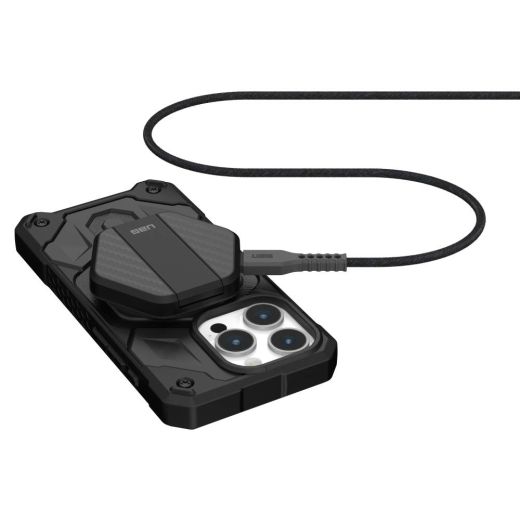 Беспроводная зарядка UAG Wireless Charging Pad With Stand Black/Carbon Fiber (9B4410114042)