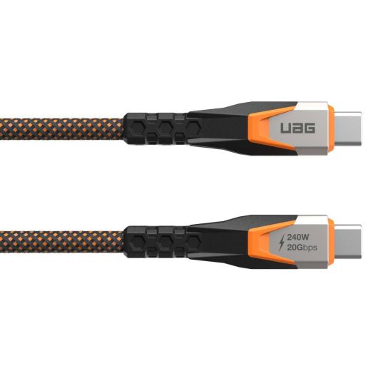 Кабель UAG Type-C to Type-C Data/Charge 0.75м 240Вт Rugged Double Braided Nylon (9B4415114097)