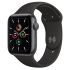 Apple Watch SE GPS 44mm Space Gray Aluminum Case with Black Sport Band (MYDT2)