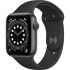 Apple Watch Series 6 GPS 44mm Space Gray Aluminum Case with Black Sport Band (M00H3)