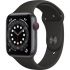 Apple Watch Series 6 GPS + Cellular 44mm Space Gray Aluminum Case w. Black Sport B. (M07H3)