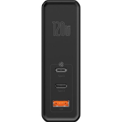 Швидка зарядка для ноутбука/смартфону/планшета Baseus GaN Mini Quick Charger 120W Black (CCGAN-J01)