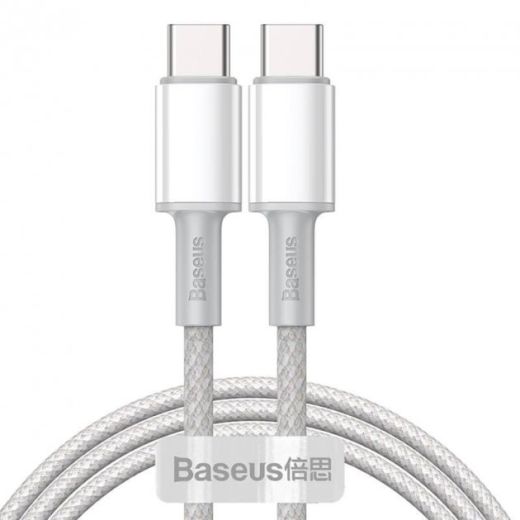 Кабель Baseus High Density Braided Type-C to Type-C 100W 2m White (CATGD-A02)