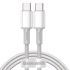 Кабель Baseus High Density Braided Type-C to Type-C 100W 1m White (CATGD-02) Кабель Baseus High Density Braided Type-C to Type-C 100W 1m White (CATGD-02)