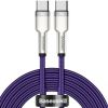 Кабель Baseus Cafule Type-C to Type-C PD 100W 1m Purple (CATJK-C05)