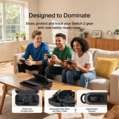 Зарядний чохол Belkin Charging Case Charcoal для Nintendo Switch 2 (ENA001fqCH-V1)