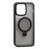 Чехол с кольцом CasePro Frosted Case MagSafe Ring Black для iPhone 15 Pro Чехол с кольцом CasePro Frosted Case MagSafe Ring Black для iPhone 15 Pro