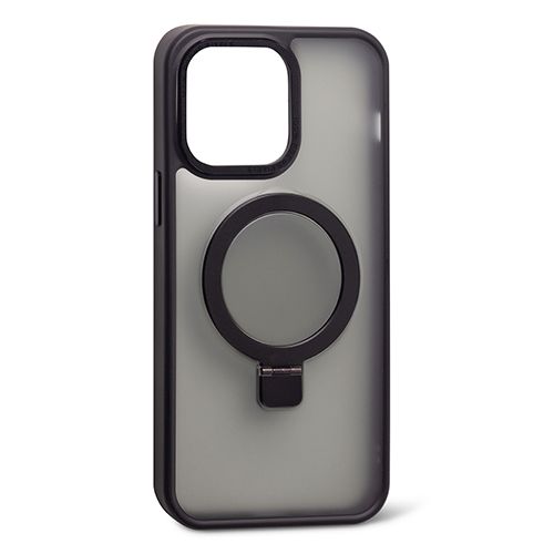 Чохол з кільцем CasePro Frosted Case MagSafe Ring Black для iPhone 13
