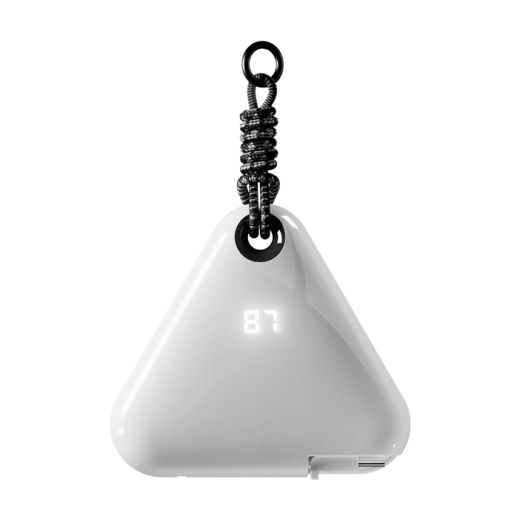 Повербанк MChaos Wearable Power Bank with Carabiner and Retractable Cable USB-C Pearl White