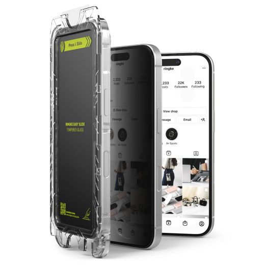 Захисне скло антишпигун Ringke Easy Slide Privacy 2 шт. для iPhone 16 Pro Max
