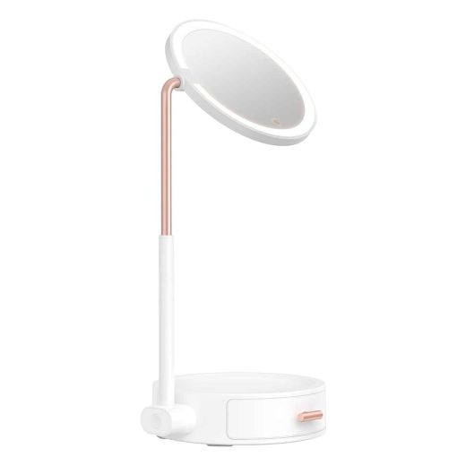Дзеркало для макіяжу Baseus Smart Beauty Series Lighted Makeup Mirror with Storage Box White (DGZM-02)