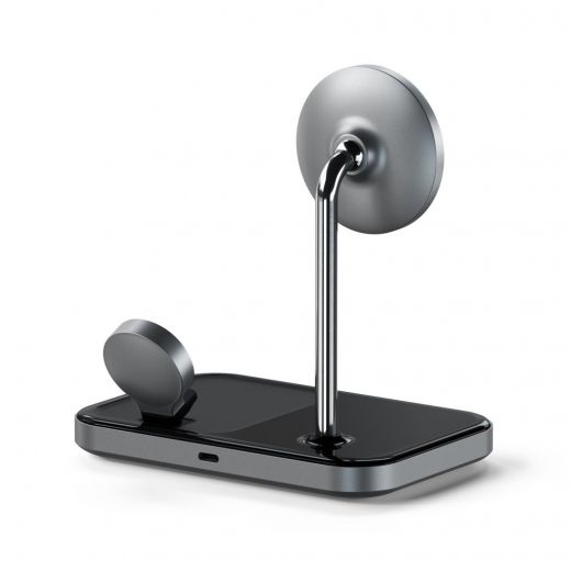 Бездротова зарядка Satechi 3-in-1 Magnetic Wireless Charging Stand (ST-WMCS3M)