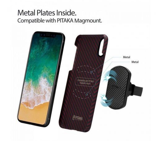 Чехол Pitaka Aramid Case Black/Red (KI9003XM) для iPhone XS Max