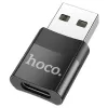 Переходник HOCO UA17 USB2.0 Male to Type-C Female Black