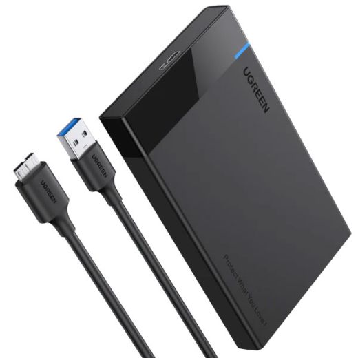 Корпус для жесткого диска Ugreen USB 3.0 — SATA III Black (30848)