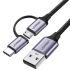 Кабель UGREEN US177 USB-A to Micro USB + USB Type-C Cable 1m Black (30875) Кабель UGREEN US177 USB-A to Micro USB + USB Type-C Cable 1m Black (30875)