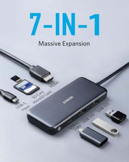 Адаптер Anker 341 USB-C Hub (7-in-1)