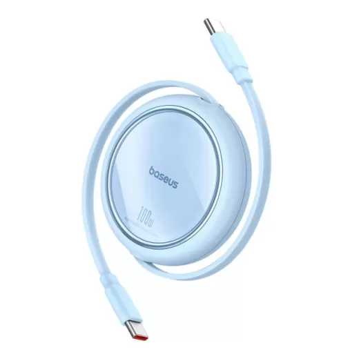 Кабель Baseus Free2Draw Mini Retractable Charging Type-C to Type-C 100W 1м Blue (P10364500311-00)
