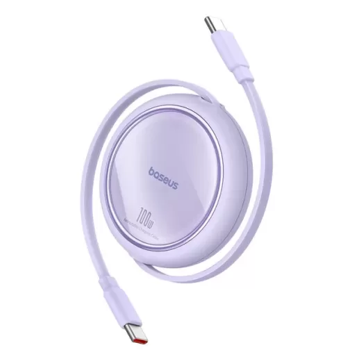 Кабель Baseus Free2Draw Mini Retractable Charging Type-C to Type-C 100W 1м Purple (P10364500511-00)
