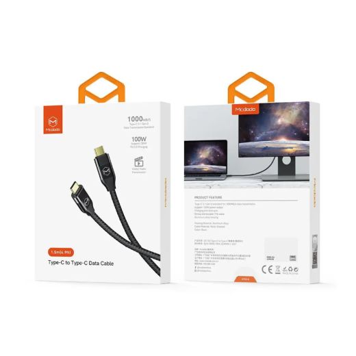 Кабель McDodo CA-7131 Type-C to Type-C 100W 2m Black